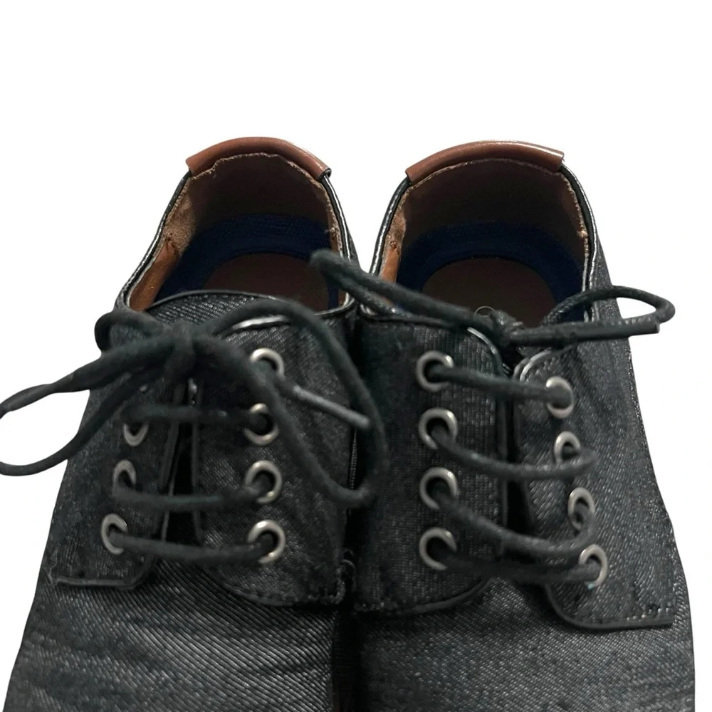 Bruno Marc Boys Sz 1 Dark Navy Oxford Dress Shoes